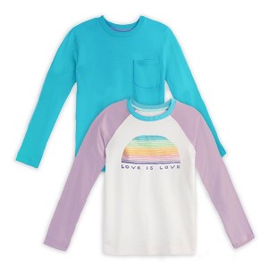 Mightly Girls 2pk Fair Trade Organic Cotton Long Sleeve T-Shirts - 1 of 4