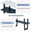 KTMBDW Console Table, 2 Tier Entryway Table with Storage Shelves and Marble-Effect Top, Narrow Sofa Tables for Living Room, Foyer, Hallway, Entrance - 4 of 4