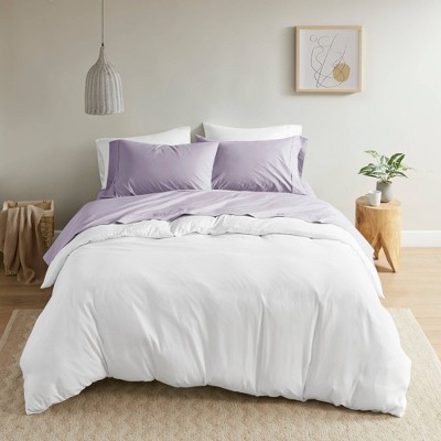 Ivory Cotton Percale Full Sheet Set