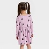 Toddler Girls' Long Sleeve Halloween Cats Dress - Cat & Jack™ Lavender - 2 of 3