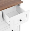Okak Modern Style Tall Dressers with Drawers,Chest of Drawers for Bedroom,Entryway,Wooden White Dresser with Round Handle - 3 of 4