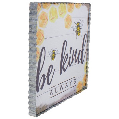 12" Square Metal Framed Be Kind Always Canvas Art