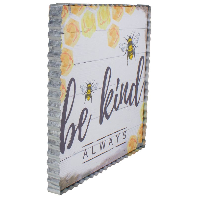 Northlight Metal Framed "Be Kind Always" Bumble Bee Decorative Canvas Wall Art 12", 3 of 5