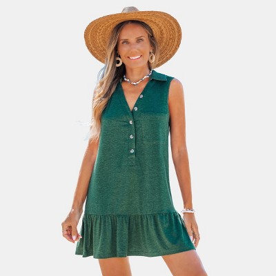 Women's Breezy Beach Button-Down Dress - Cupshe