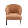CAVINAS Comfy Accent Chair, Upholstered Living Room Chair with Back and Wood Legs, Reading Chair for Bedroom, Living Room, Office - 3 of 4