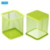 Unique Bargains Metal Large Capacity Square Desk Accessories Mesh Pen Holders 2 Pcs - 3 of 4