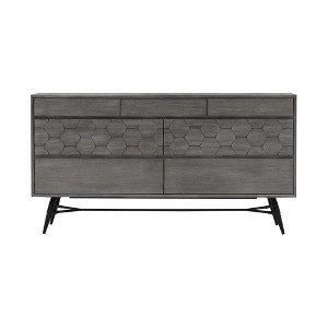 Armen Living,Makena 6 Drawer Dresser in Grey Acacia Wood - 1 of 4