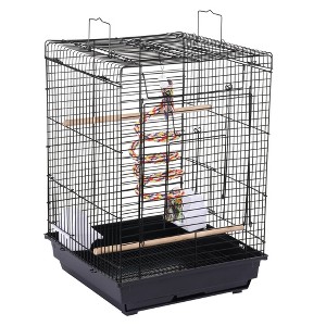 Yaheetech Travel Bird Cage with Open Play Top for Budgie, Finch, Green Cheek Canary, Parakeet Cockatiel - 1 of 4