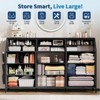 Dresser for Bedroom with 14 Drawers, 55" W Dresser with Side Pocket, Fabric Dressers & Chests of Drawers with Shelves, Sturdy Frame, Wood Top - 3 of 4