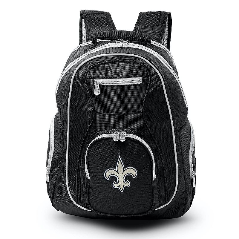 NFL New Orleans Saints Colored Trim 19&#34; Laptop Backpack, 1 of 2