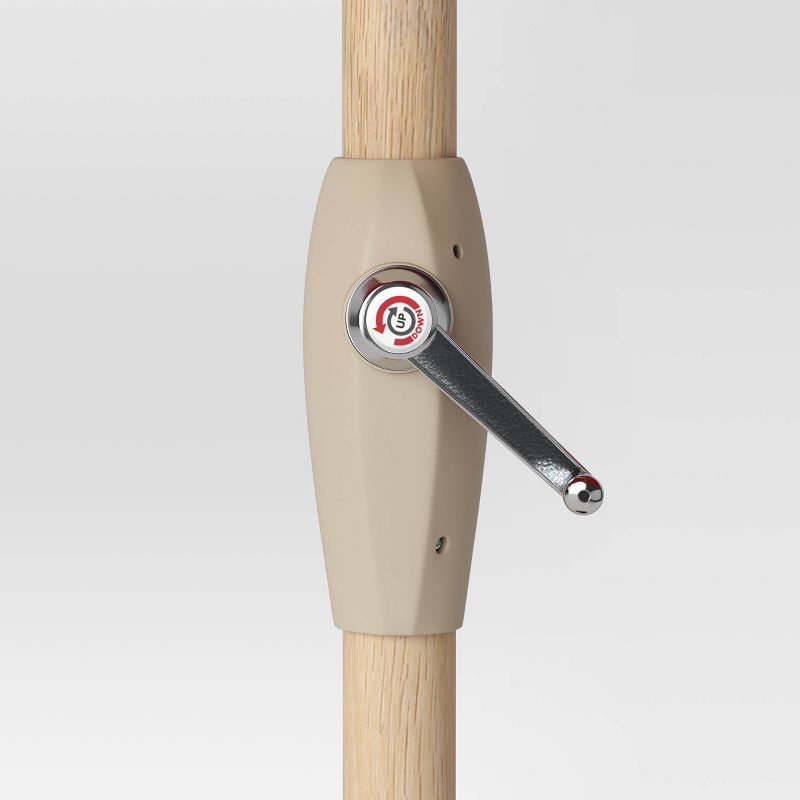  6'x10' Rectangular Outdoor Patio Market Umbrella with Light Wood Pole - Threshold™, 6 of 10