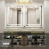 LED Bathroom Mirror Rectangle Mirror With Light Toilet Mirror With Adjustable LED Color Temperatures,Anti-Fog,Wall Mounted Mirror-The Pop Home - 3 of 4