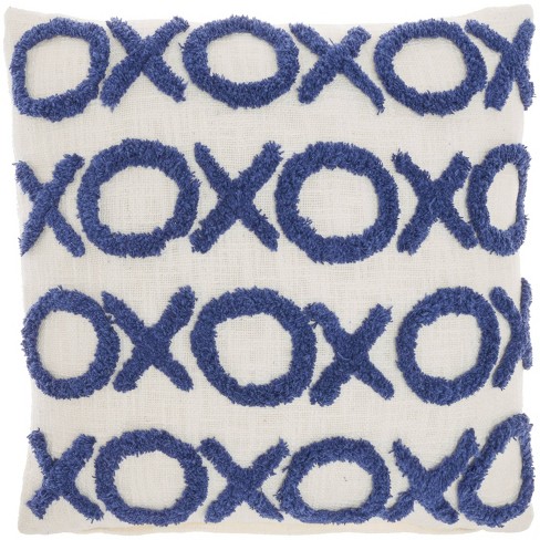 XOXO Brush Strokes Distress Throw Pillow