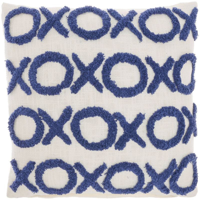 18"x18" Life Styles Tufted 'XOXO' Square Throw Pillow - Mina Victory, 1 of 7
