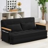 Mjkone Muti-Functional Folding Floor Sofa Bed,3-Seater/2-Seater/1-Seater Lazy Futon Sofa with Pillows,6 Position Adjustable Backrest - 3 of 4