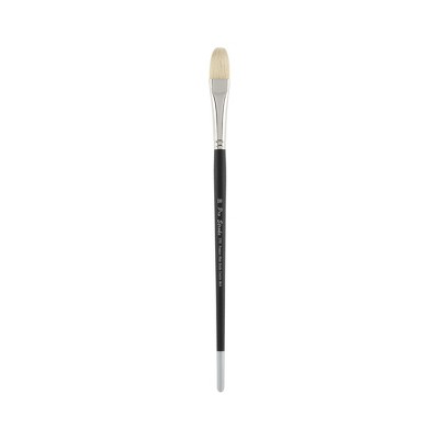 Creative Mark Pro Stroke Premium White Chungking Hog Bristle Artist Paint Brush - Filbert - Natural Bristle Brush w/ Great Control Suitable for Oils,