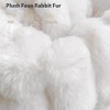 LISM Long Pillow Shams 2-Pack Fluffy Faux Rabbit Fur Pillowcases - 2 of 4