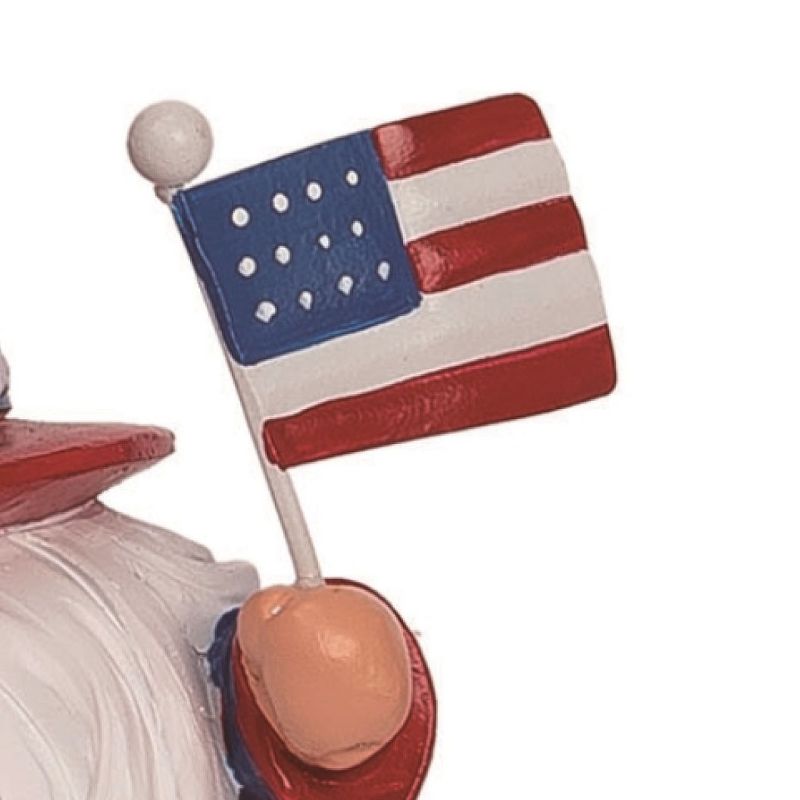 Transpac Resin 5" Multicolor Patriotic Uncle Sam Gnome Figurine, 3 of 4
