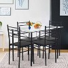 BestMassage 5 Piece Dining Table Set Modern Space-Saving Kitchen Table Set with 4 Chairs and Top Table Perfect for Small Apartments and Kitchens - 2 of 4