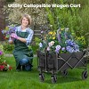 SKRAN Capacity Foldable Portable Wagons Carts with All-Terrain Wheels & Drink Holders,Heavy Duty Collapsible for Beach,Picnics(Wagon Only) - 2 of 4