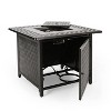 KWPZQEB 32" Propane Fire Pit, Outdoor Square Aluminum Fire Pit Table with Removable Burner Cover for Outside, Patio Deck, Garden, Bronze - 3 of 4