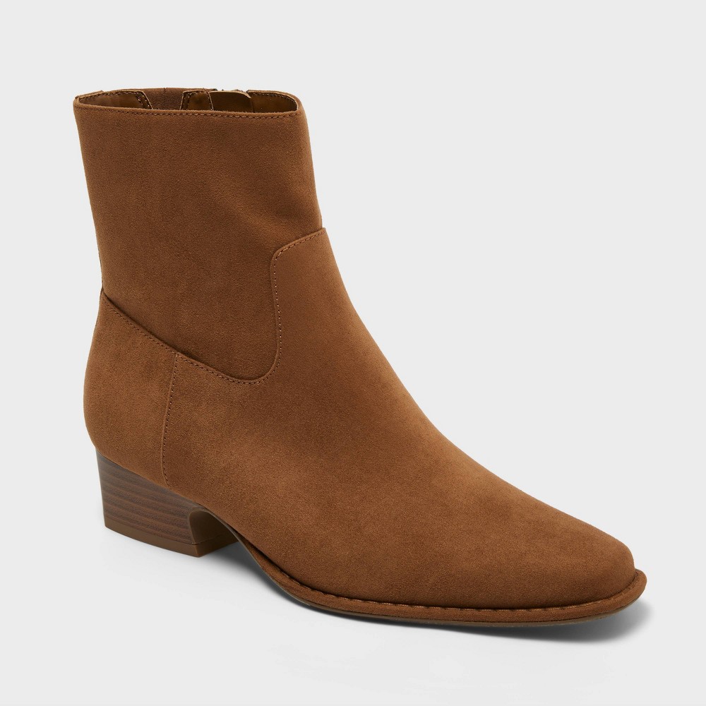 Women's Monica Ankle Boots - Universal Thread™ Brown 8
