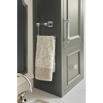 Clear and Polished Nickel Wall Mounted Open Towel Ring