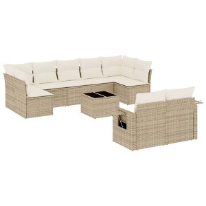 vidaXL Garden Sofa Set Beige - 1 of 4