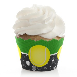 Big Dot of Happiness You Got Served - Tennis - Baby Shower or Tennis Ball Birthday Party Decorations - Party Cupcake Wrappers - Set of 12 - 1 of 4