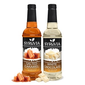 Syruvia Coffee Flavors Variety Pack: Salted Caramel & White Chocolate 25.4 fl oz Syrup - 1 of 4