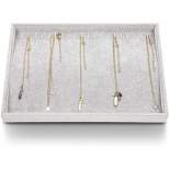 Juvale Gray Velvet Stackable Jewelry Organizer Tray, 20 Hooks for Necklaces, Bracelets, Pendants, 13.5 x 9.5 In