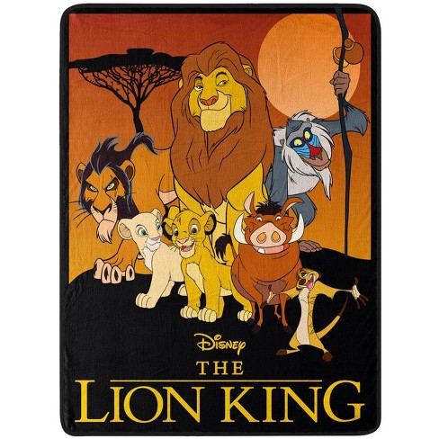 Lion king plush throw blanket