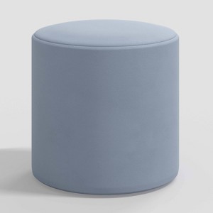 Skyline Furniture Round Thalia Ottoman in Velvet - 1 of 3