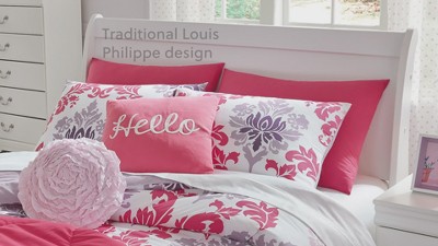 Anarasia White 5-Drawer Chest with Pewter Hardware