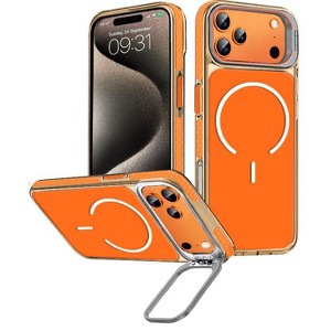 Entronix [Magnetic] Case Compatible with iPhone 17 Pro – Color Back w/ Camera Frame Stand & Rubber Edges - 1 of 4