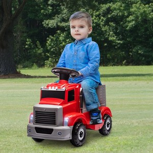 6V Ride-On Car for Kids Ages 3+ – All-Terrain Electric Toy Truck with 4.5Ah Rechargeable Battery, LED Lights, Built-in Music & Storage - 1 of 4