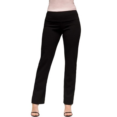 24seven Comfort Apparel Womens Comfortable Stretch High Waist Dress Pants