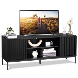 TV Stand, Mid Century Modern TV Stand for 55/60/65 inch TV, Entertainment Center with Cord Management for Media Furniture - 1 of 4
