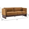 Christopher Knight Home Miranda 77'' Modern 3-Seater Rubberwood Upholstered Sofa with Thick Cushions - 3 of 4