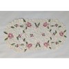 Jiallo Lilac Cottage Rose Embroidered Cutwork Rectangular Table Runner, 13 by 26 inch Table Linen Decor, Water Resistance, Machine Wash safe - 2 of 4