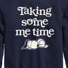 Boys' - Peanuts - Taking Some Me Time Graphic Long Sleeve Fleece Sweatshirt - 2 of 4