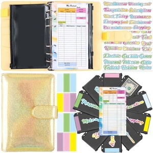 Money Saving Challenge Binder Trackers, A6 Budget Organizer for Cash, Saving Binder with Cash Envelopes, Expense Sheets - 1 of 4
