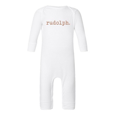 The Juniper Shop Rudolph Puff Print Baby Romper
