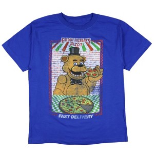 Seven Times Six Five Nights At Freddy's T-Shirt Boys' Fazbears Pizza Fast Delivery Tee - 1 of 3