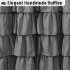 LunaLulinlk Gray Farmhouse Shower Curtain with Hooks - 2 of 4