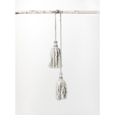 Sullivans Tassel Garland Ornament 21.5"H Gray