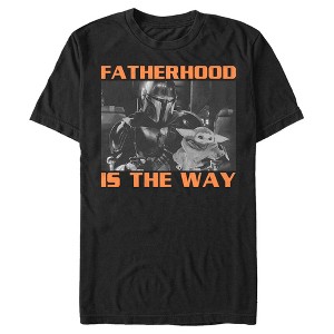 Men's Star Wars: The Mandalorian Fatherhood is the Way Grogu and Din Djarin T-Shirt - 1 of 4