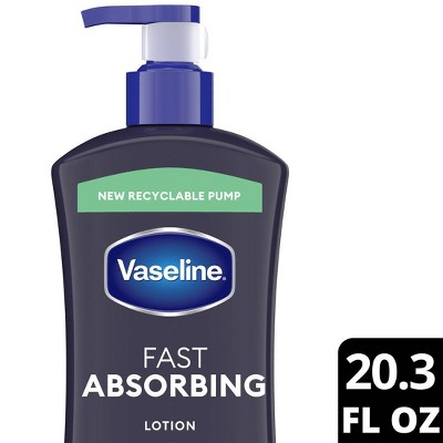 Vaseline Men Fast Absorbing Moisture 3-in-1 Body, Face & Hands Pump Lotion Scented - 20.3 fl oz