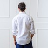 Hope & Henry Mens' Linen Long Sleeve Button Down Shirt - 3 of 4