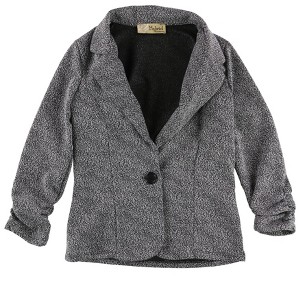 Hybrid Womens Marled One Button Blazer Jacket, Black, Small - 1 of 1
